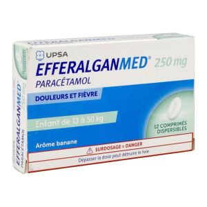 EFFERALGANMED Comprimé dispersible 250 mg, boîte 12