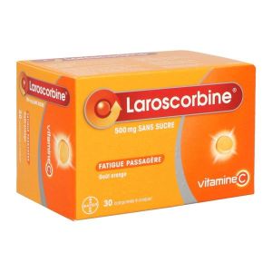 Laroscorbine 500 Mg Sans Sucre Comprime A Croquer Edulcore A L'Aspartam B/30