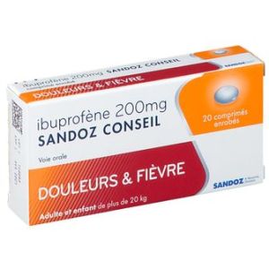 Ibuprofene Sandoz Conseil 200 Mg Comprime Enrobe B/20