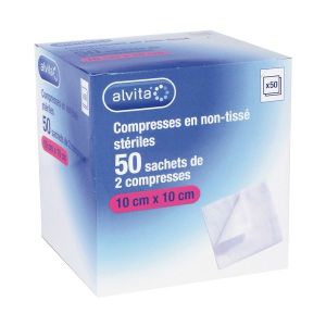 Alvita Compresse Non-Tisse 10*10Cm 100