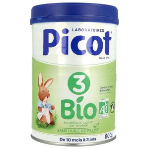 PICOT BIO 3 Lait de croissance pour nourrisson, bt 800 g