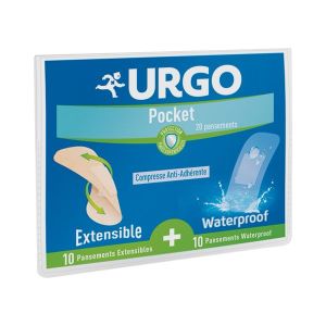 Urgo Pansement Multi Extensible Pochette - 10Pans 2*7,2Cm Ext Et 10Pans 2*7,2Cm Waterproo 20