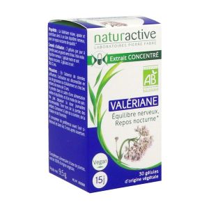 NATURACTIVE GELULE VALERIANE BIO Gélule, complément alimentaire à base de valériane, bt 30