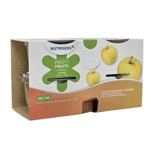 NUTRISENS PROTIFRUITS HP HC Denrée alimentaire destinée à des fins médicales spéciales, pomme pruneau, 4 x 125 g