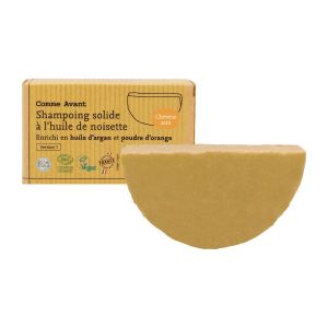 Comme Avant Shampoing solide à l'huile de noisette argan et poudre d'orange BIO - boite kraft 70 g