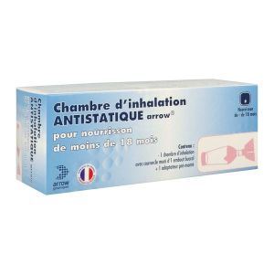 ARROW CHAMBRE D'IHNALATION ANTISTATIQUE Chambre d'inhalation avec embout buccal et adaptateur prémonté, unité