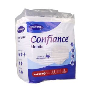 CONFIANCE MOBILE ABSORPTION 7 Slip absorbant jetable pour incontinence urinaire, adulte, taille M (ref. 166068), sac 14