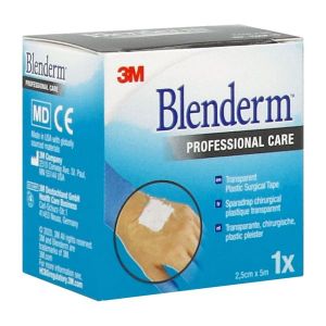 BLENDERM Sparadrap occlusif, imperméable, élastique, hypoallergénique, 5 m x 25 mm, rouleau (ref. 1525/3), unité