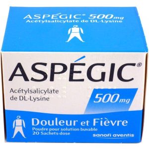 Aspegic 500 Mg (Acetylsalicylate De Dl-Lysine) Poudre Pour Solution Buvable En Sachet-Dose B/20