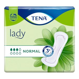 TENA LADY NORMAL Protection anatomique adhésive pour incontinence urinaire légère à modérée, sac 24