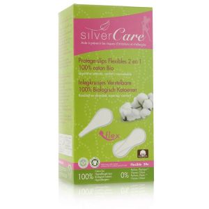 Silver Care Protèges-slips flexible 2 en 1, coton BIO - boîte 30 protèges-slips