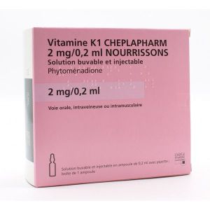 Vitamine K1 Cheplapharm 2 Mg/0,2 Ml Nourrisson (Phytomenadione) Solution Buvable Et Injectable 0,2 Ml En Ampoule + 1 Pipette