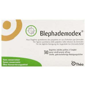 BLEPHADEMODEX 30 lingettes impregnees sans rincage