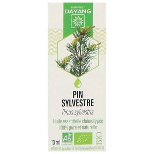 DAYANG HUILE ESSENTIELLE BIO Huile essentielle, complément alimentaire à base de pin sylvestre HECT, fl 10 ml