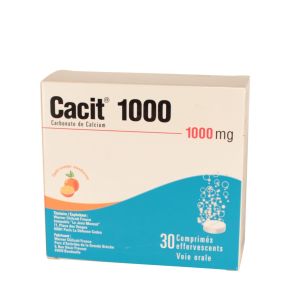 Cacit 1 000 Mg (Carbonate De Calcium) Comprimes Effervescents B/30