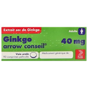 Ginkgo Arrow Conseil 40 Mg Comprime Pellicule B/90