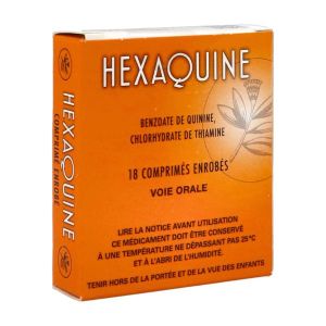 HEXAQUINE COMPRIME ENROBE 120 MG/32 MG BOITE DE 18