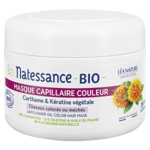 Natessance Masque couleur Carthame Bio et Kératine végétale - 200 ml