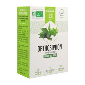 DAYANG PLANTE UNITAIRE BIO ORTHOSIPHON Gélule, complément alimentaire à base d'orthosiphon, bt 15
