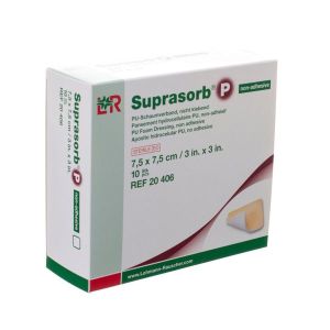 Suprasorb P Hydrocellulaire Non Adhesif 7,5*7,5Cm Pansement 10