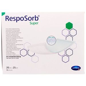 RESPOSORB SUPER Pansement hydrocellulaire superabsorbant, stérile, 20 cm x 25 cm (ref. 685023), bt 10