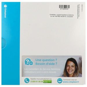 SENSURA MIO FLEX SUPPORT STANDARD Support porte-poche souple, système 2 pièces, à couplage adhésif, 70 mm, découp. de 10 mm à 68 mm (ref. 105710), bt 10