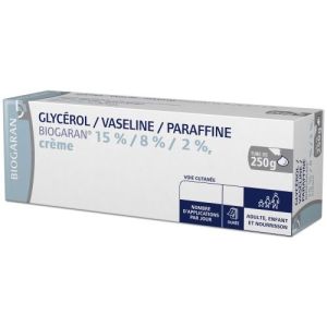 Glycerol/Vaseline/Paraffine Biogaran 15% 8% 2% Creme 250 G En Tube