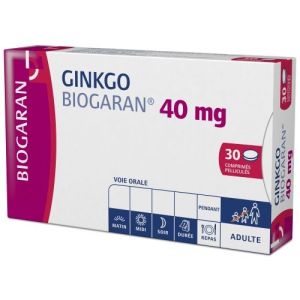 GINKGO BIOGARAN 40 mg comprimé pelliculé B/30