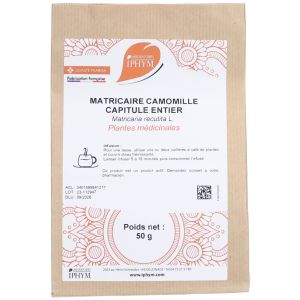 MATRICAIRE IPHYM Fleur de matricaire, vrac, entière, sac 50 g