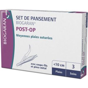 Biogaran Conseil Set De Pansements Post Op Moyennes Plaies Suturees Soin Boite De 3 Boite 10*15 Cm 3