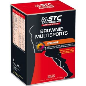 STC Nutrition - Brownie Multisports, préparation poudre gâteau énergétique  micro-ondable - boite 40