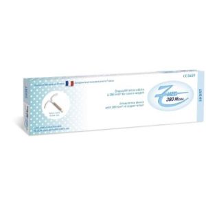 7MED 380 NSHA Dispositif intrautérin cuivre argent, prêt à l'emploi, modèle short, unité