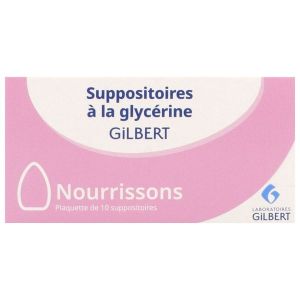 SUPPOSITOIRE A LA GLYCERINE GILBERT NOURRISSON Suppositoire, boîte 10