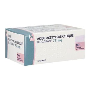 ACIDE ACETYLSALICYLIQUE BIOGARAN Comprimé gastrorésistant 75 mg, boîte 90