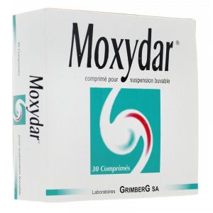 Moxydar (Hydroxyde D'Aluminium Et De Magnesium Phosphate D'Aluminium Gomme Guar) Comprimes Pour Suspension Buvable B/30