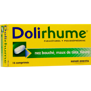 Dolirhume Paracetamol Et Pseudoephedrine 500 Mg/30 Mg Comprime B/16
