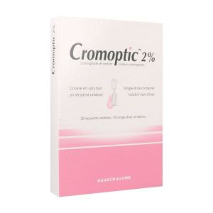 CROMOPTIC Collyre unidose 2 %, boîte 30 récipients unidoses 0,35 ml