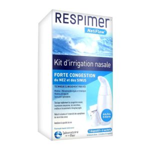 Respimer Netiflow Kit Irrigation Nasale+6Sachet Poudre 6