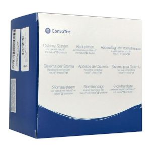 NATURA SUPPORT AVEC SOUFFLET PLAT MODELABLE Support porte-poche système 2 pièces, Stomahésive / Durahésive, diamètre 57 mm (ref. 421034), bt 10