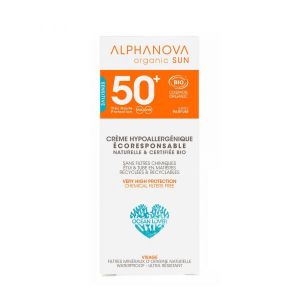 Alphanova Soin solaire SPF 50+ visage hypoallergénique BIO - tube 50 g