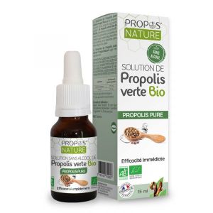 Propos Nature Solution propolis verte sans alcool BIO - flacon 15 ml