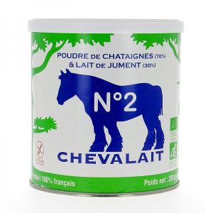 Chevalait - Poudre de châtaigne & lait de jument BIO - boite 250 g