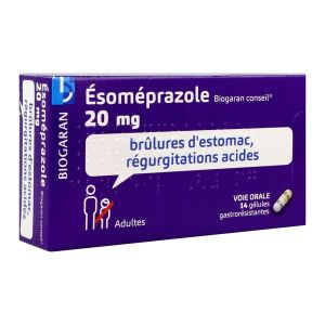 Esomeprazole Biogaran Conseil 20 Mg Gelule Gastroresistante B/14