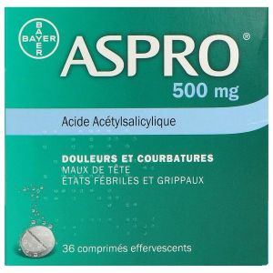 ASPRO 500 EFFERVESCENT COMPRIME EFFERVESCENT B/36