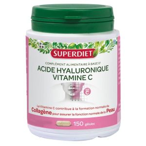 Superdiet Acide hyaluronique + Vitamine C - 150 gélules