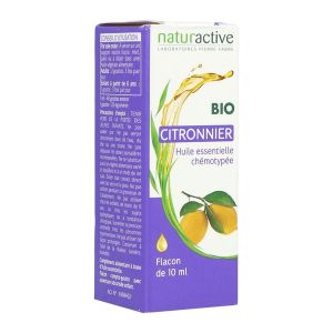 NATURACTIVE HUILE ESSENTIELLE CHEMOTYPEE BIO Huile essentielle, complément alimentaire à base de citronnier HECT, fl 10 ml