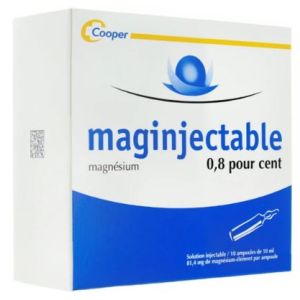 Maginjectable 0,8 % (Pidolate De Magnesium) Solution Injectable 10 Ml En Ampoule B/10