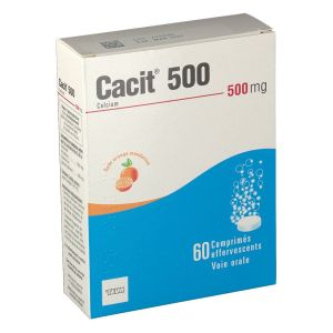 Cacit 500 Mg (Carbonate De Calcium) Comprimes Effervescents B/60