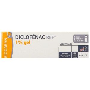 DICLOFENAC REF Gel en flacon pressurisé 1 %, boîte 1 flacon pressurisé 100 ml
