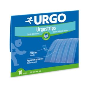 Urgostrips Sutures Cutanees Steriles Adhesives 100Mm*6Mm Bandelette 10